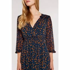 Apricot Blue & Orange Animal Shirred Waist Maxi Dress -Apricot Shop unnamed file 1009