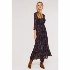 Apricot Blue & Orange Animal Shirred Waist Maxi Dress -Apricot Shop unnamed file 1010