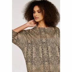 Apricot Brown Leopard Print Cocoon Dress -Apricot Shop unnamed file 1133