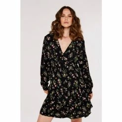 Apricot Black Multi Soft Floral Tiered Dress -Apricot Shop unnamed file 1197