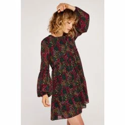 Apricot Cranberry Red & Green Mix Print Babydoll Dress -Apricot Shop unnamed file 1208