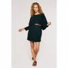 Apricot Green Mini Rib T-Bar Cocoon Dress