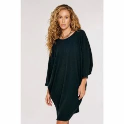 Apricot Green Mini Rib T-Bar Cocoon Dress -Apricot Shop unnamed file 1224
