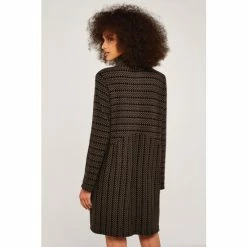 Alternative view of Apricot Brown Jigsaw Stripe Cocoon Dress