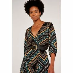 Apricot Black Scarf Print Wrap Maxi Dress -Apricot Shop unnamed file 1256