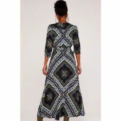 Alternative view of Apricot Blue Scarf Print Wrap Maxi Dress