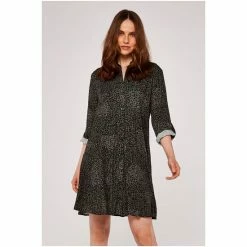 Apricot Green Camouflage Animal Shirt Swing Dress -Apricot Shop unnamed file 1278