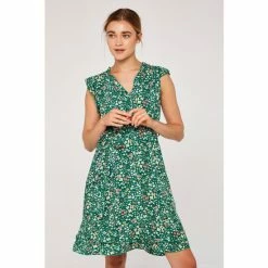 Apricot Green Ditsy Cluster Ruffle Dress -Apricot Shop unnamed file 1292