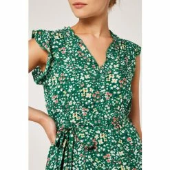 Apricot Green Ditsy Cluster Ruffle Dress -Apricot Shop unnamed file 1293
