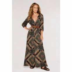 Apricot Black Multi Scarf Print Wrap Maxi Dress -Apricot Shop unnamed file 1319