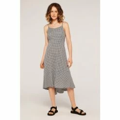 Apricot Black Gingham Flounce Midi Dress -Apricot Shop unnamed file 1334