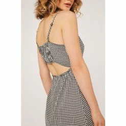 Apricot Black Gingham Flounce Midi Dress -Apricot Shop unnamed file 1335
