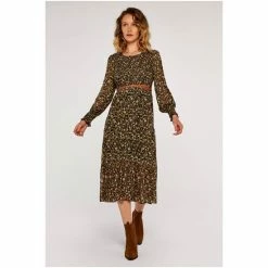 Apricot Black Ditsy Midi Dress -Apricot Shop unnamed file 1341