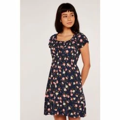 Apricot Navy Vintage Rose Milkmaid Dress -Apricot Shop unnamed file 1381