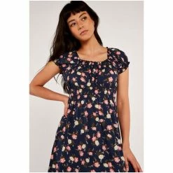 Apricot Navy Vintage Rose Milkmaid Dress -Apricot Shop unnamed file 1382