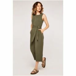 Apricot Green Zip Front Culotte Jumpsuit -Apricot Shop unnamed file 1392
