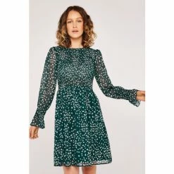 Apricot Green Graphic Abstract Animal Print Skater Dress -Apricot Shop unnamed file 1401