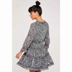 Apricot Blue Ruffle Details Tiered Dress -Apricot Shop unnamed file 1405