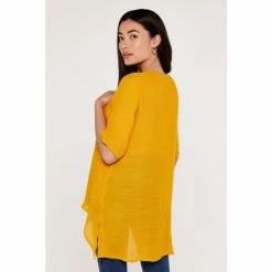 Apricot Yellow Layered Slub Shimmer Top -Apricot Shop unnamed file 1446