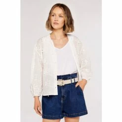 Apricot Cream 3D Embroided Volume Sleeve Top -Apricot Shop unnamed file 1507