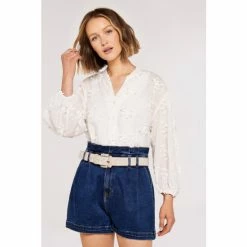Apricot Cream 3D Embroided Volume Sleeve Top -Apricot Shop unnamed file 1508