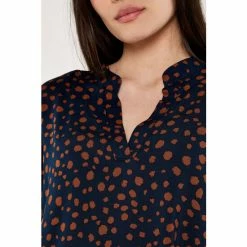 Apricot Blue Painterly Dot V Neck Top -Apricot Shop unnamed file 1512