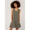 Apricot Black Multi Vintage Ditsy Bakery Dress