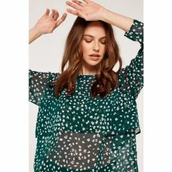 Apricot Teal Green Graphic Print 2 Layer Top -Apricot Shop unnamed file 1569