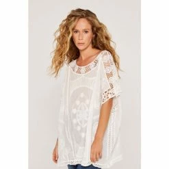 Apricot Cream Embroidered Cotton Crochet Top -Apricot Shop unnamed file 1635
