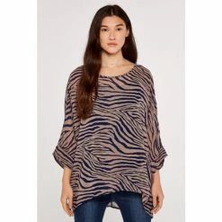 Apricot Blue Zebra Print Batwing Top -Apricot Shop unnamed file 1639