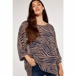 Apricot Blue Zebra Print Batwing Top -Apricot Shop unnamed file 1640