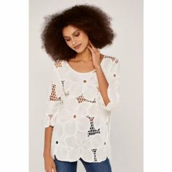 Apricot Cream Elegant Flowers Crochet Top -Apricot Shop unnamed file 1644