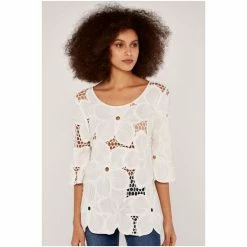 Apricot Cream Elegant Flowers Crochet Top -Apricot Shop unnamed file 1646