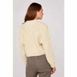 Apricot Cream Chunky Aran Knit Crop Jumper -Apricot Shop unnamed file 1659