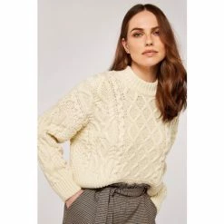 Apricot Cream Chunky Aran Knit Crop Jumper -Apricot Shop unnamed file 1660