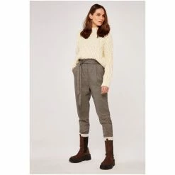 Apricot Cream Chunky Aran Knit Crop Jumper -Apricot Shop unnamed file 1661