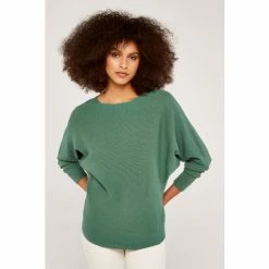 Apricot Green Clean Look Batwing Jumper -Apricot Shop unnamed file 1664