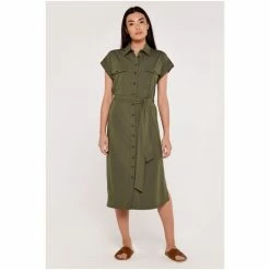 Apricot Black Utility Midi Tie Shirt Dress -Apricot Shop unnamed file 167