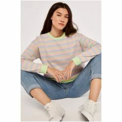 Apricot Green Pastel Rainbow Pocket Sweatshirt -Apricot Shop unnamed file 1675