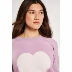 Apricot Purple Statement Heart Crew Neck Jumper -Apricot Shop unnamed file 1694