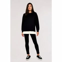 Apricot Black Oversized Underlay Jumper -Apricot Shop unnamed file 1726