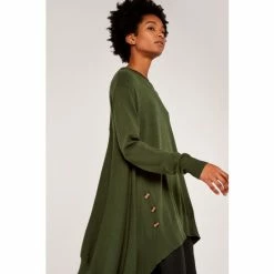 Apricot Green Oversized Button Jumper -Apricot Shop unnamed file 1746