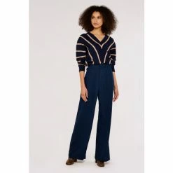 Apricot Navy Chevron V-neck Jumper -Apricot Shop unnamed file 1761