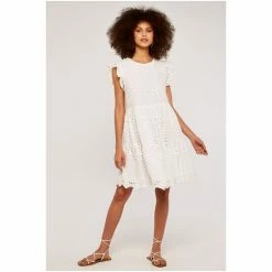 Apricot White Broderie Anglaise Tiered Dress -Apricot Shop unnamed file 178