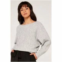 Apricot Silver Sequin Slash Neck Jumper -Apricot Shop unnamed file 1797