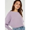Apricot Violet Purple Clean Look Batwing Jumper