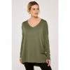 Apricot Green Soft Touch V-neck Jumper