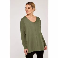 Apricot Green Soft Touch V-neck Jumper -Apricot Shop unnamed file 1805