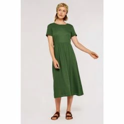 Apricot Green Open Back Button Dress -Apricot Shop unnamed file 182