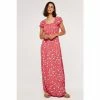 Apricot Pink Vintage Rose Milkmaid Maxi Dress